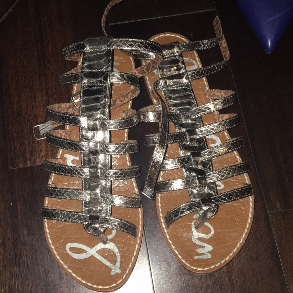 Sam Edelman gladiator sandals size 8! Metallic